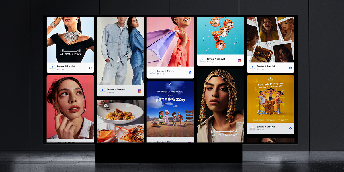 social board on digital screen